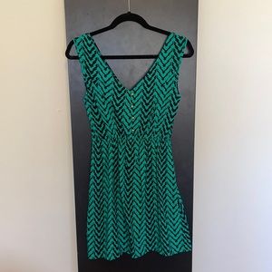 Green and Black dress
